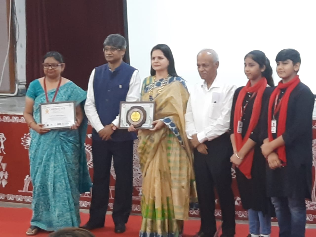 Felicitation of Principal Ma’am by Indian Centre for Plastics in the Environment